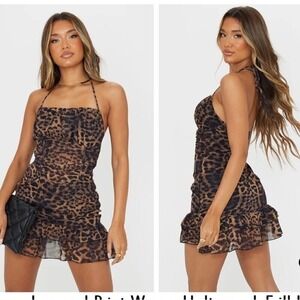 PrettyLittleThing Leopard Print Mini Dress